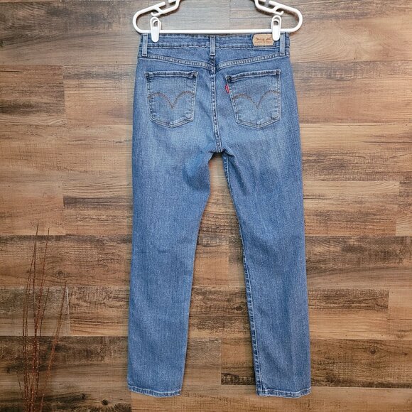 Levi's Jeans Size 10 Mid Rise Skinny Medium Light Wash Stretch Denim Western - Picture 2 of 9